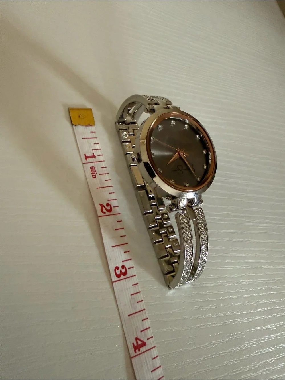Elegant Silver Women's Crystal Accent Bracelet Watch